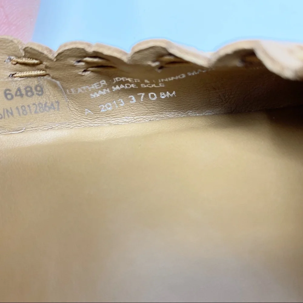 Tory Burch Romy Cap Toe Tan Ballet Flats Size 8 - Picture 8 of 8